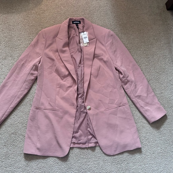 Express Women's Blush Pink Suit Jacket - Picture 1 of 3